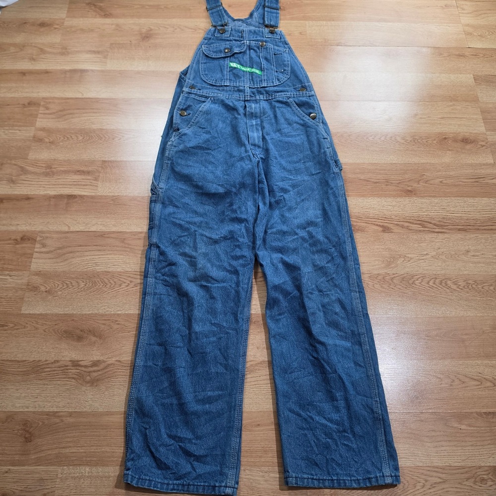 Key Imperial Overalls Men Blue Denim Bib 32x30Workwear Straight Leg Classic